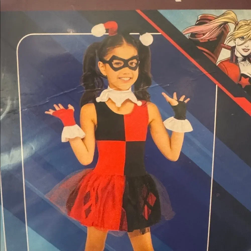 Girls' DC Superhero’s Harley Quinn Halloween Costume Rubies Size S 6/6X NEW